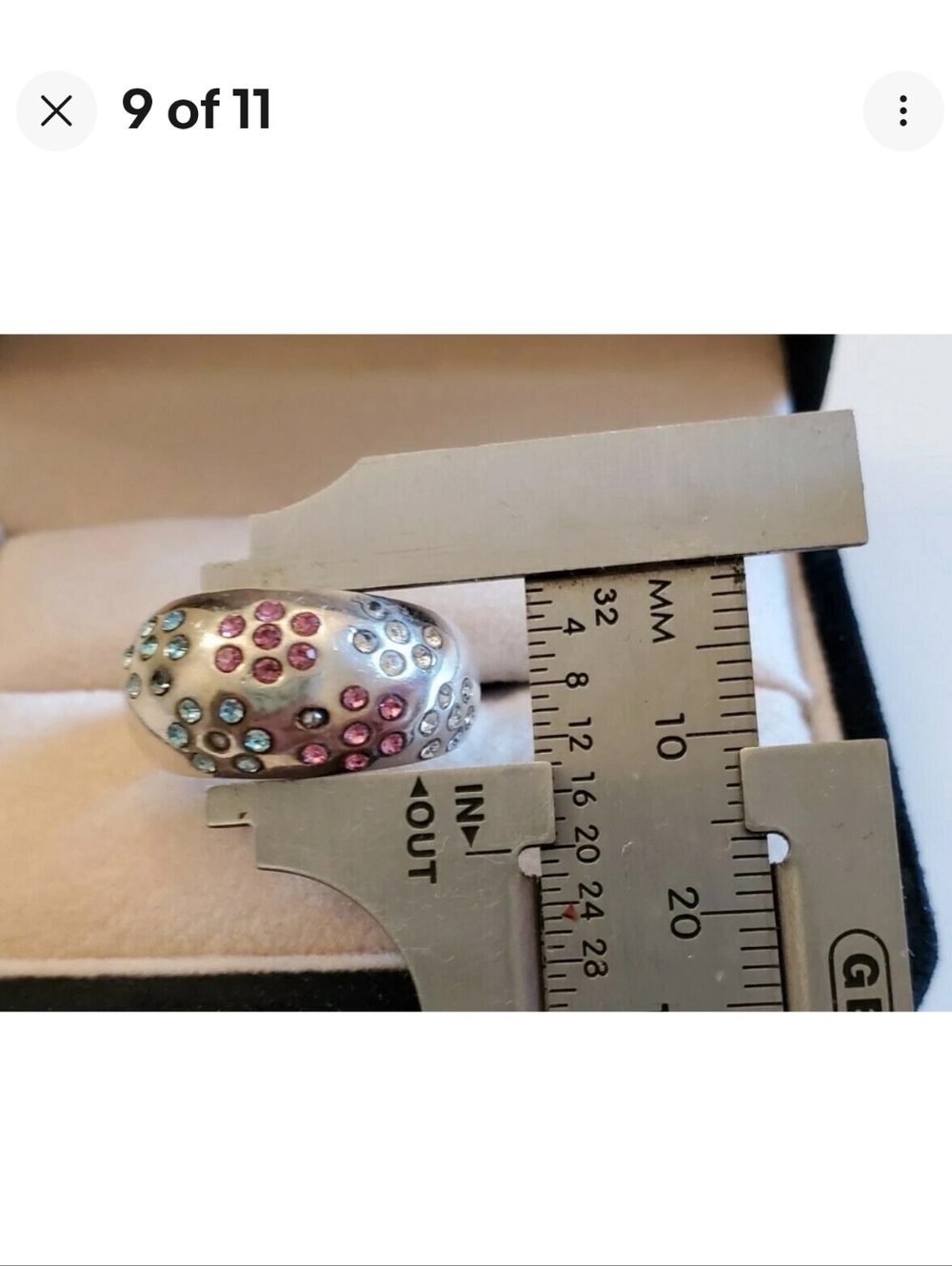 DAVID SIGAL FLORAL GEMSTONE STERLING SILVER DOME RING - Picture 10 of 10